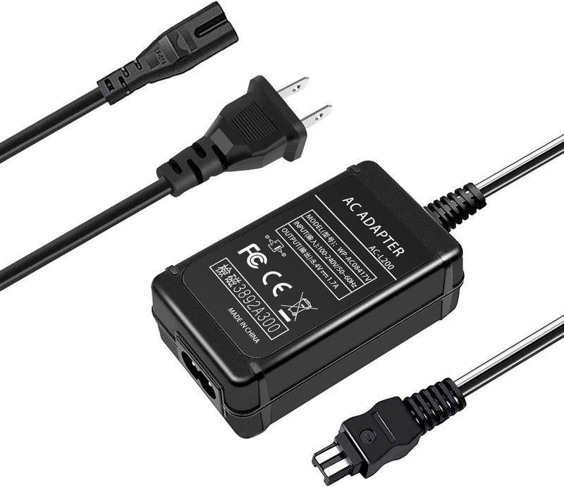 TKDY AC-L200 Charger for Sony Handycam, Replacement for AC-L200 L25 Power Adapter, Compatible with DCR-DVD DCR-HC DCR-SR DCR-SX HDR-CX HDR-PJ HDR-SR NEX-VG Series etc, 100-240V Travel Friendly. - Image 1